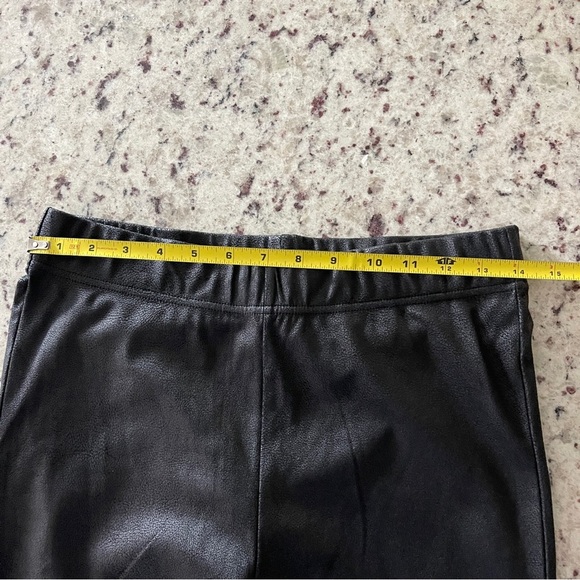 Mud Pie Black Skinny Pants Faux Leather Size Small 'Lollie' Leggings Moto Finch - Picture 7 of 8